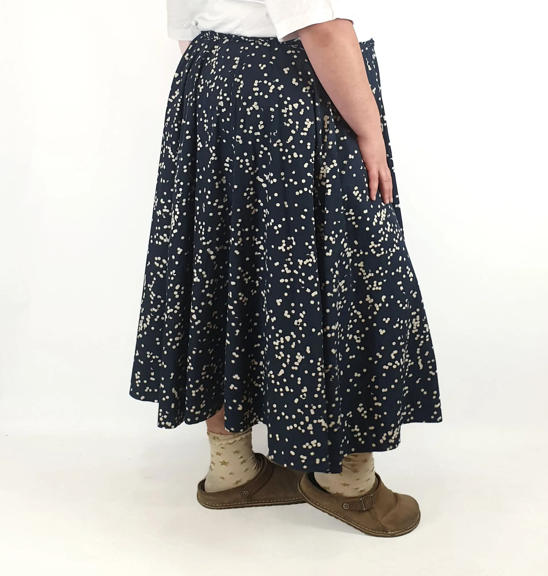 Kowtow navy cotton skirt size XXL