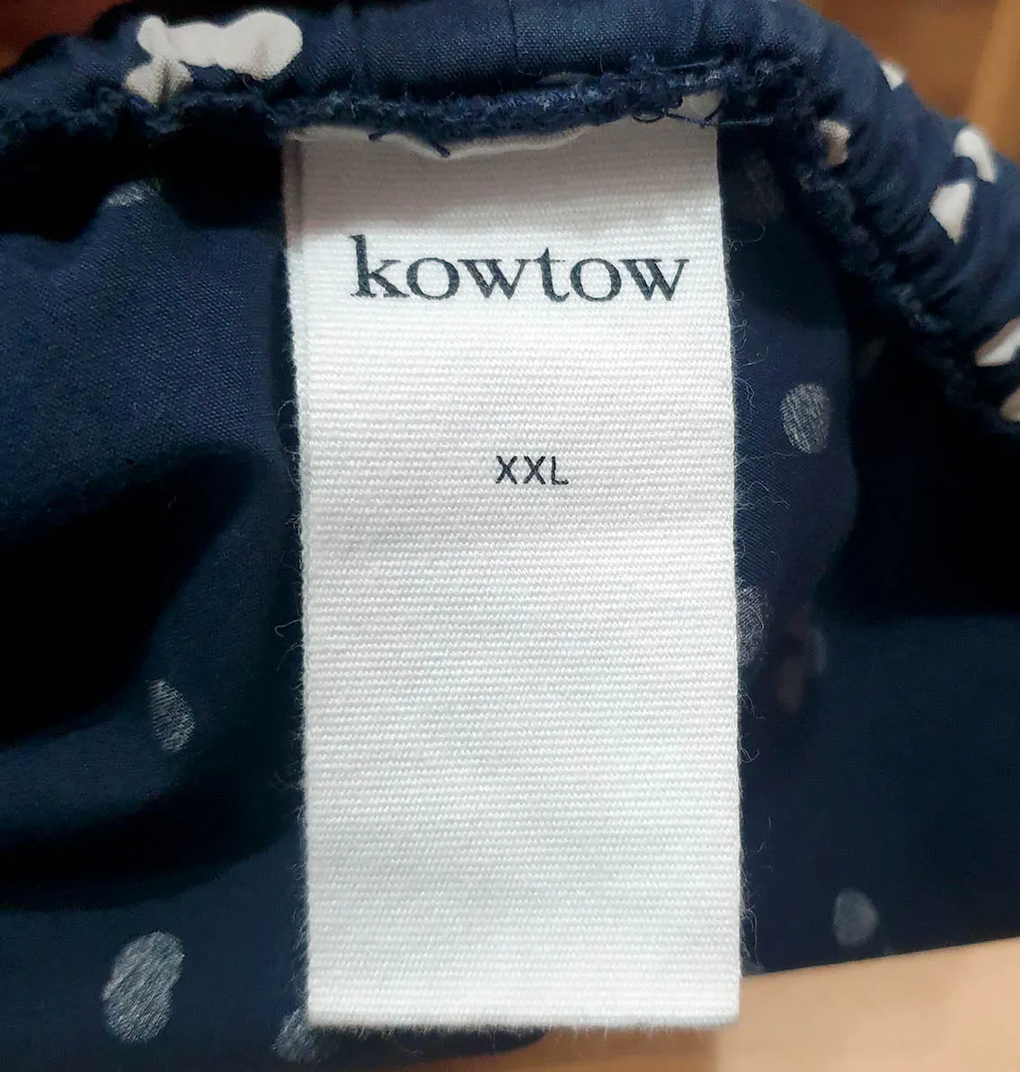 Kowtow navy cotton skirt size XXL
