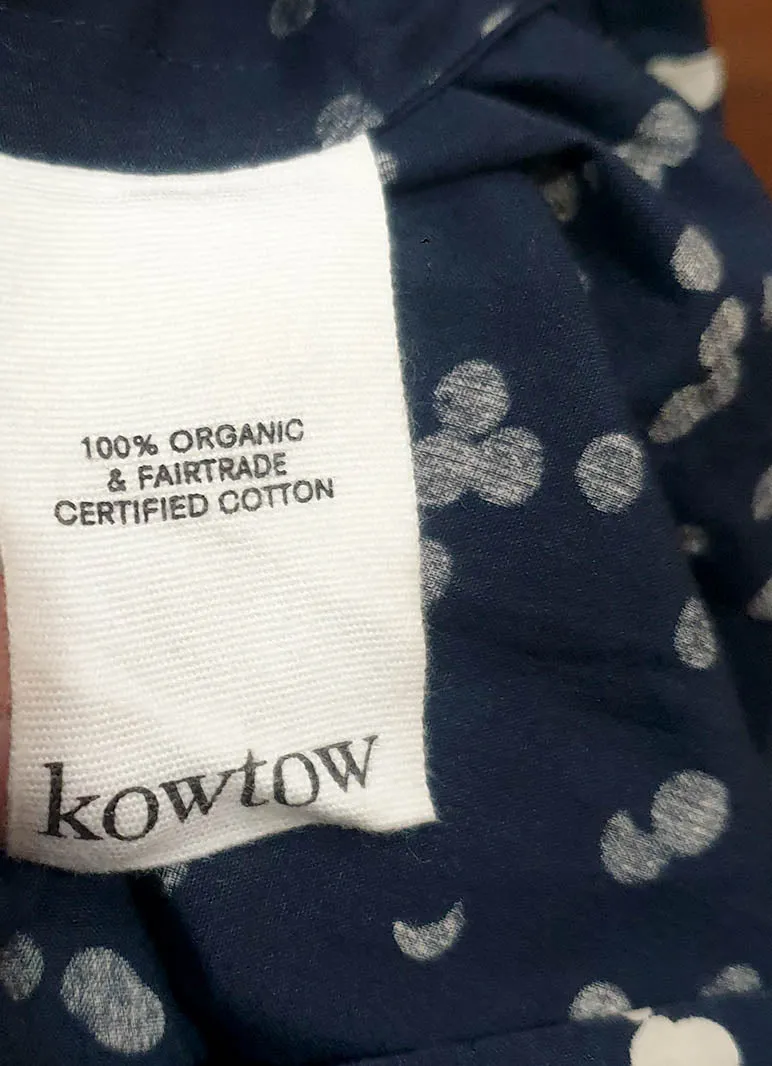 Kowtow navy cotton skirt size XXL