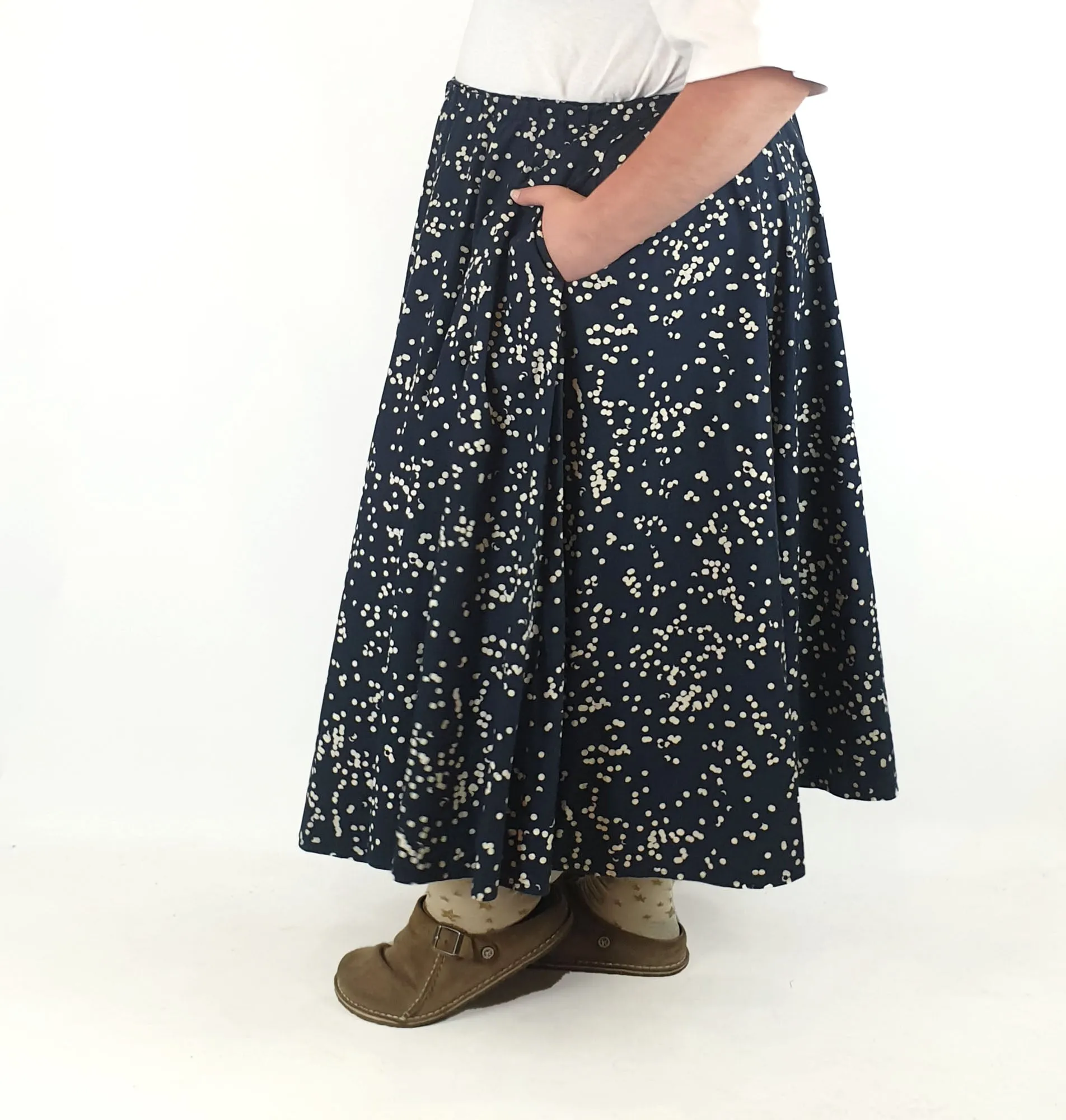 Kowtow navy cotton skirt size XXL