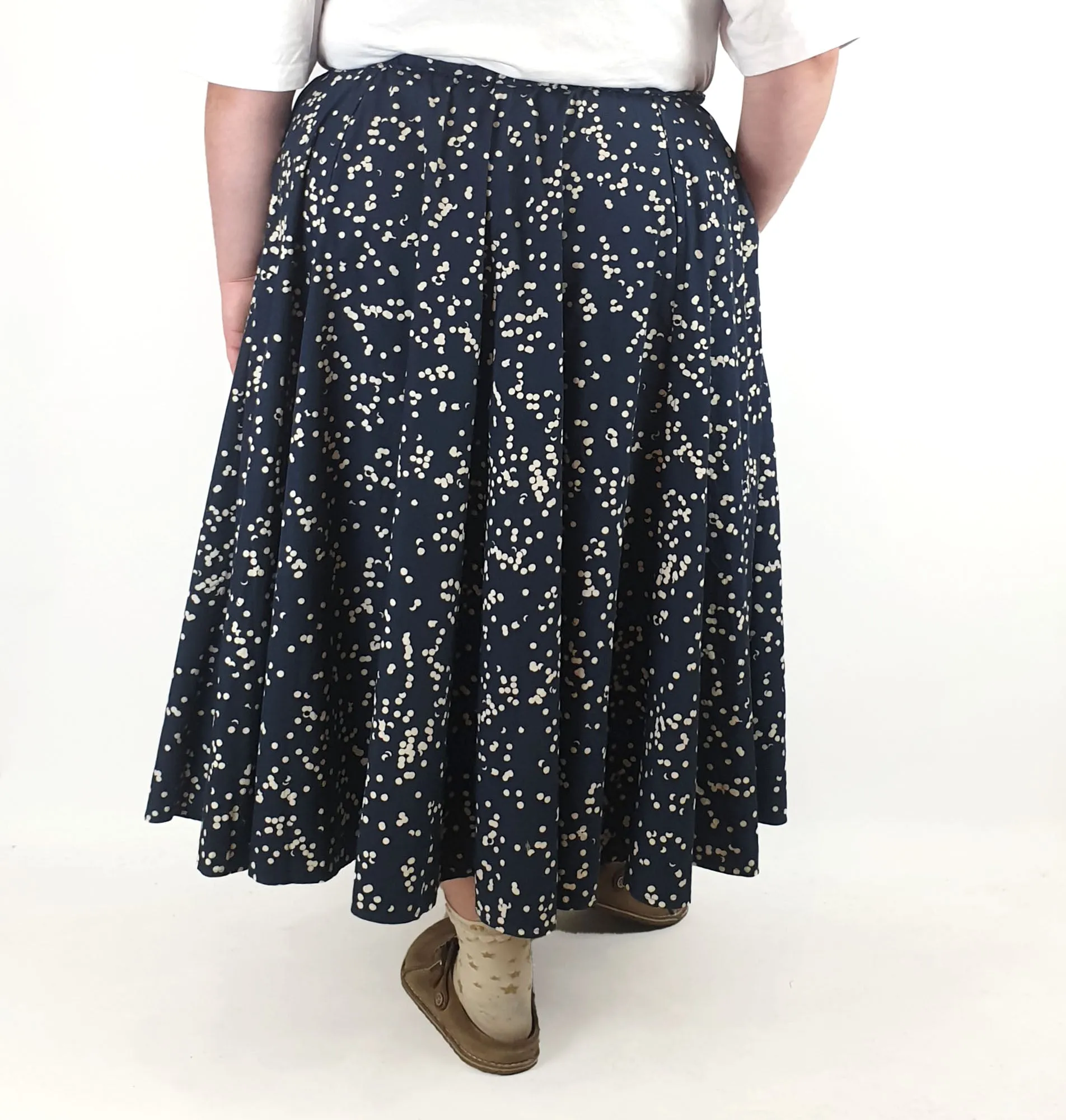 Kowtow navy cotton skirt size XXL