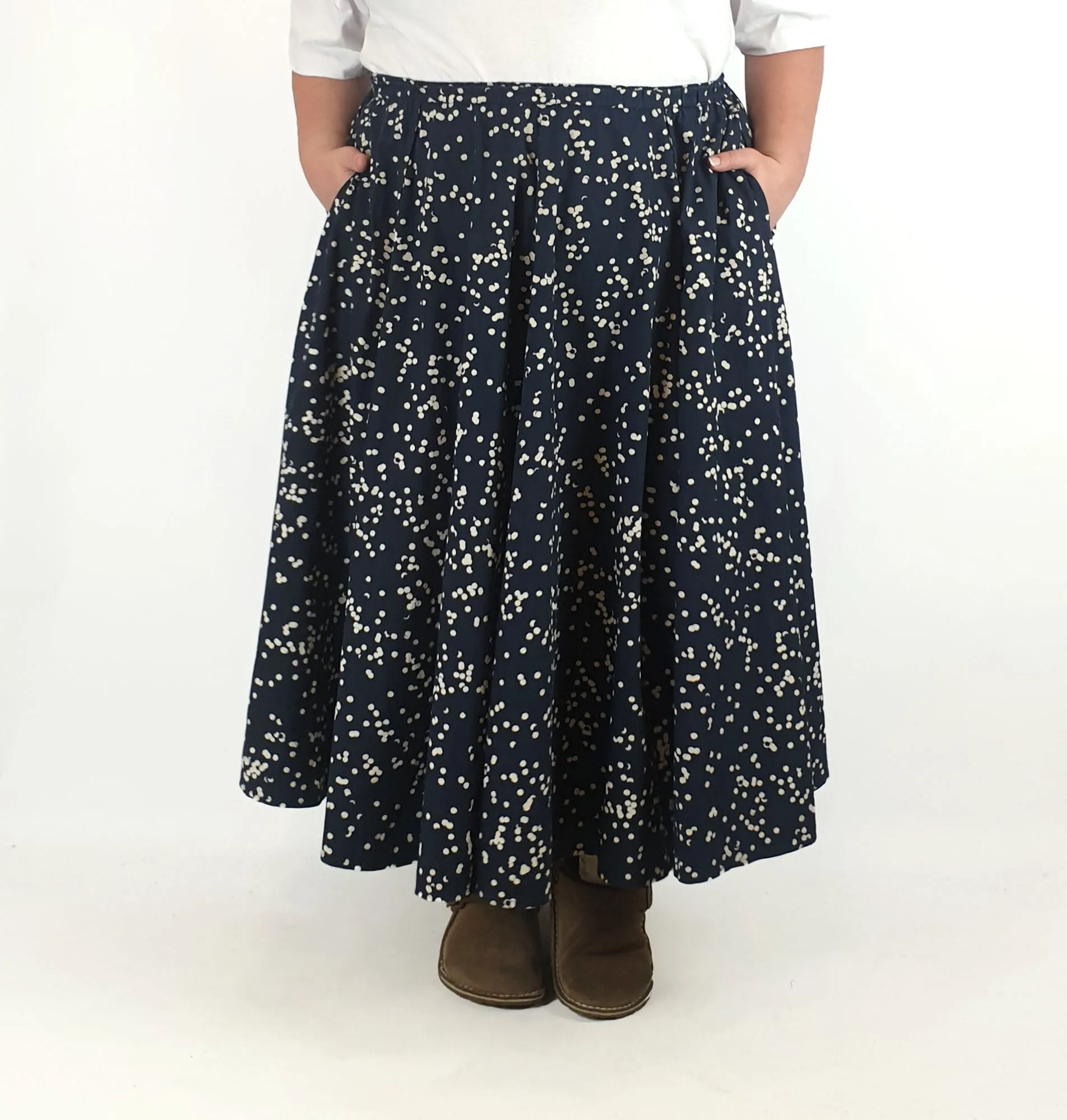 Kowtow navy cotton skirt size XXL