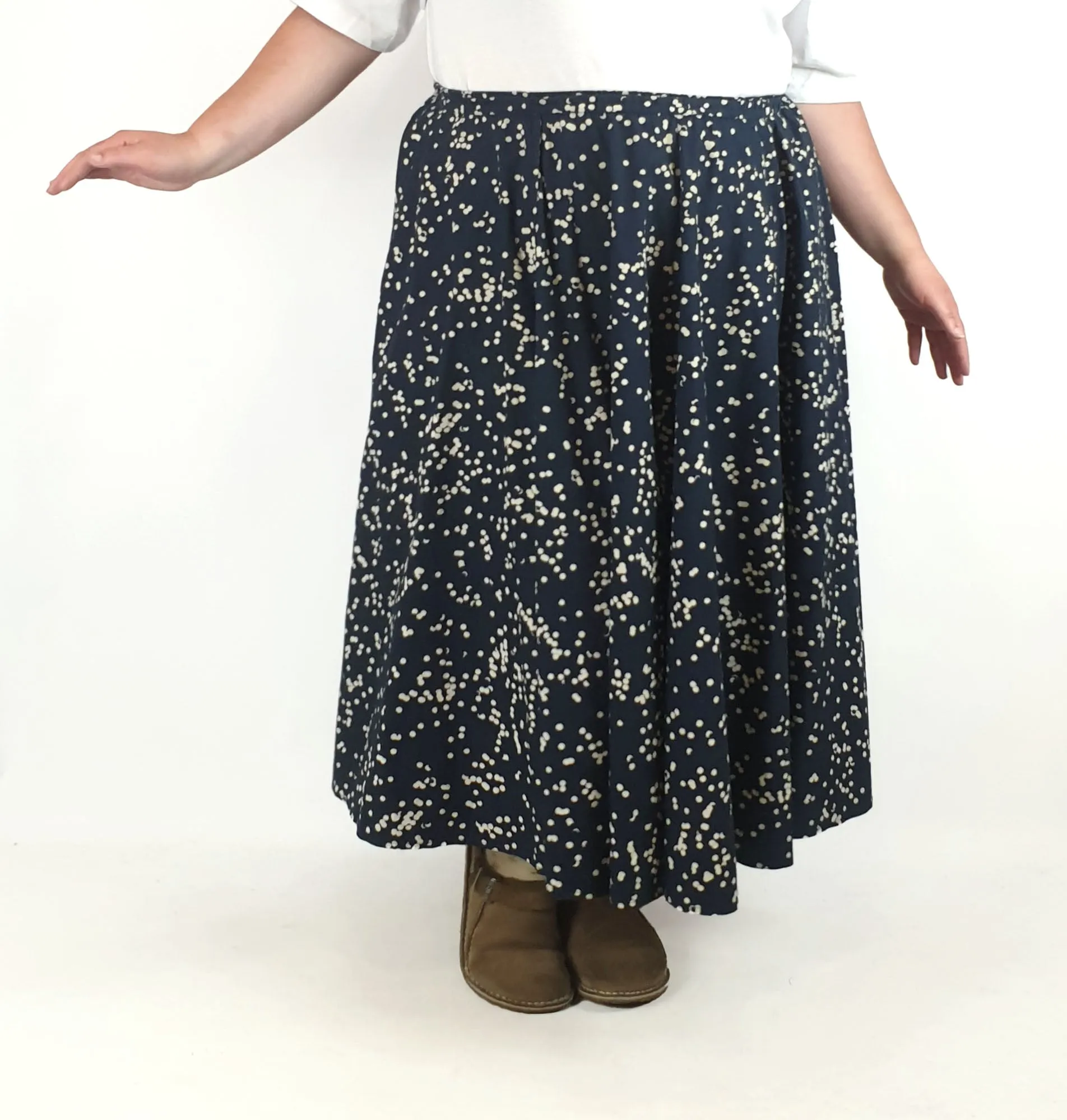 Kowtow navy cotton skirt size XXL