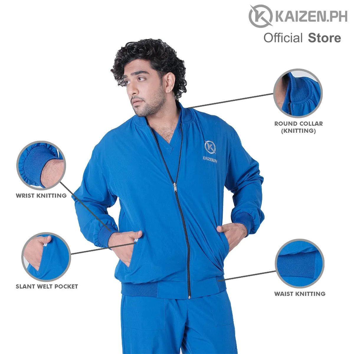 KSSJ-01 Full Zipper Knitted Jacket