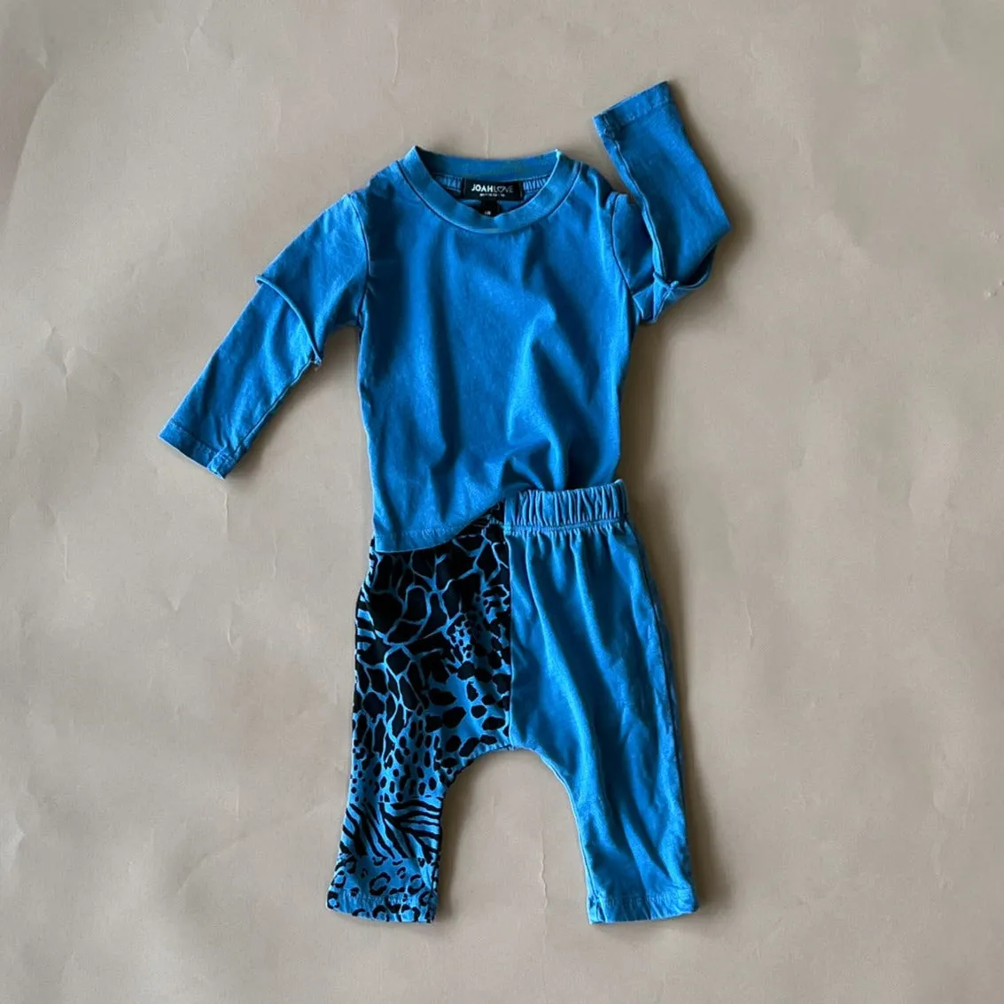 Lennon-Animal 2fer Baby Set | Denim