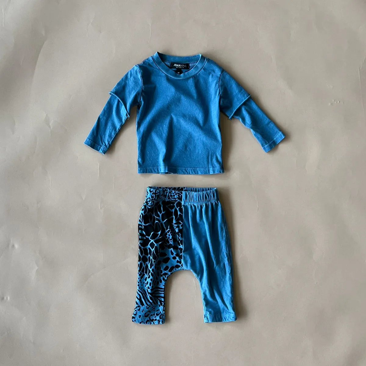 Lennon-Animal 2fer Baby Set | Denim
