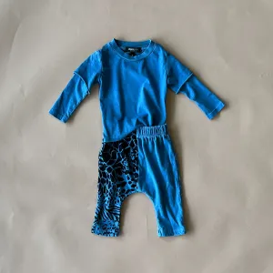 Lennon-Animal 2fer Baby Set | Denim