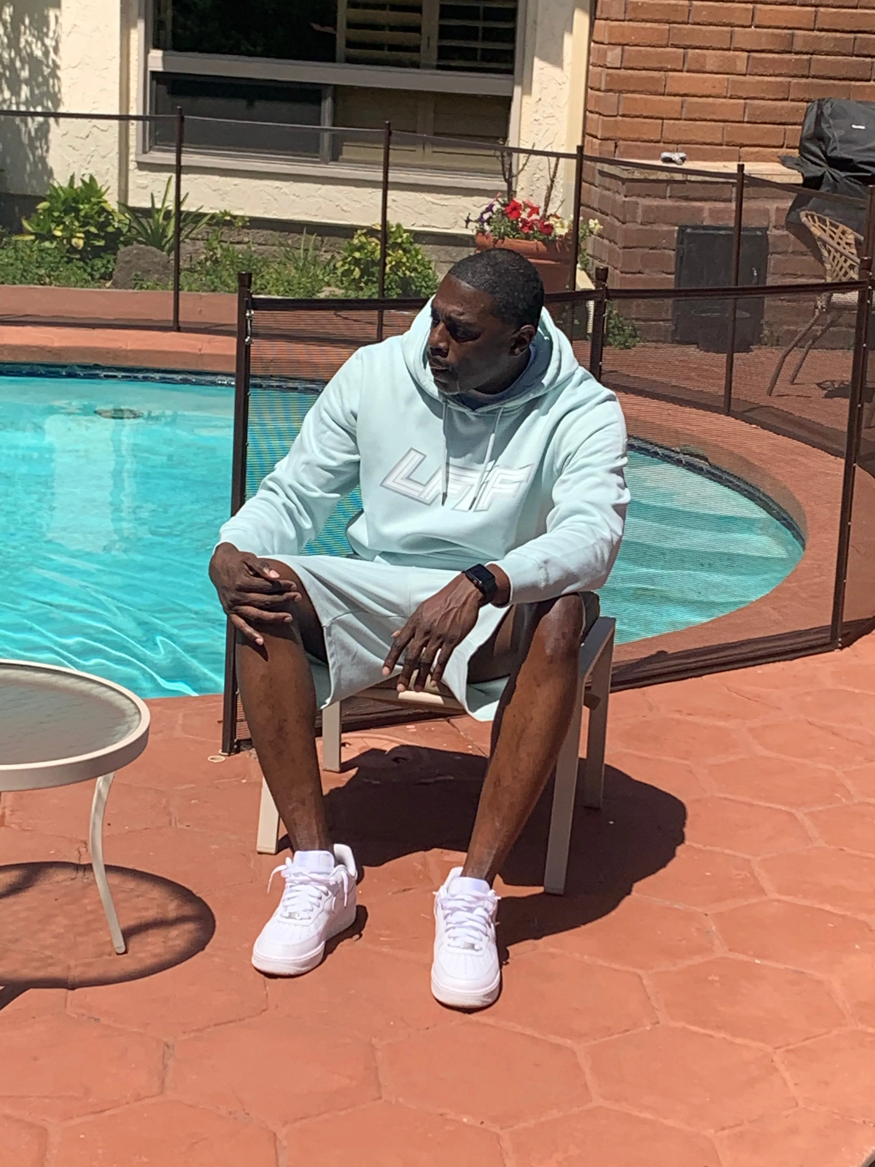 LFTF Embroidered Logo Hoodie Short Set