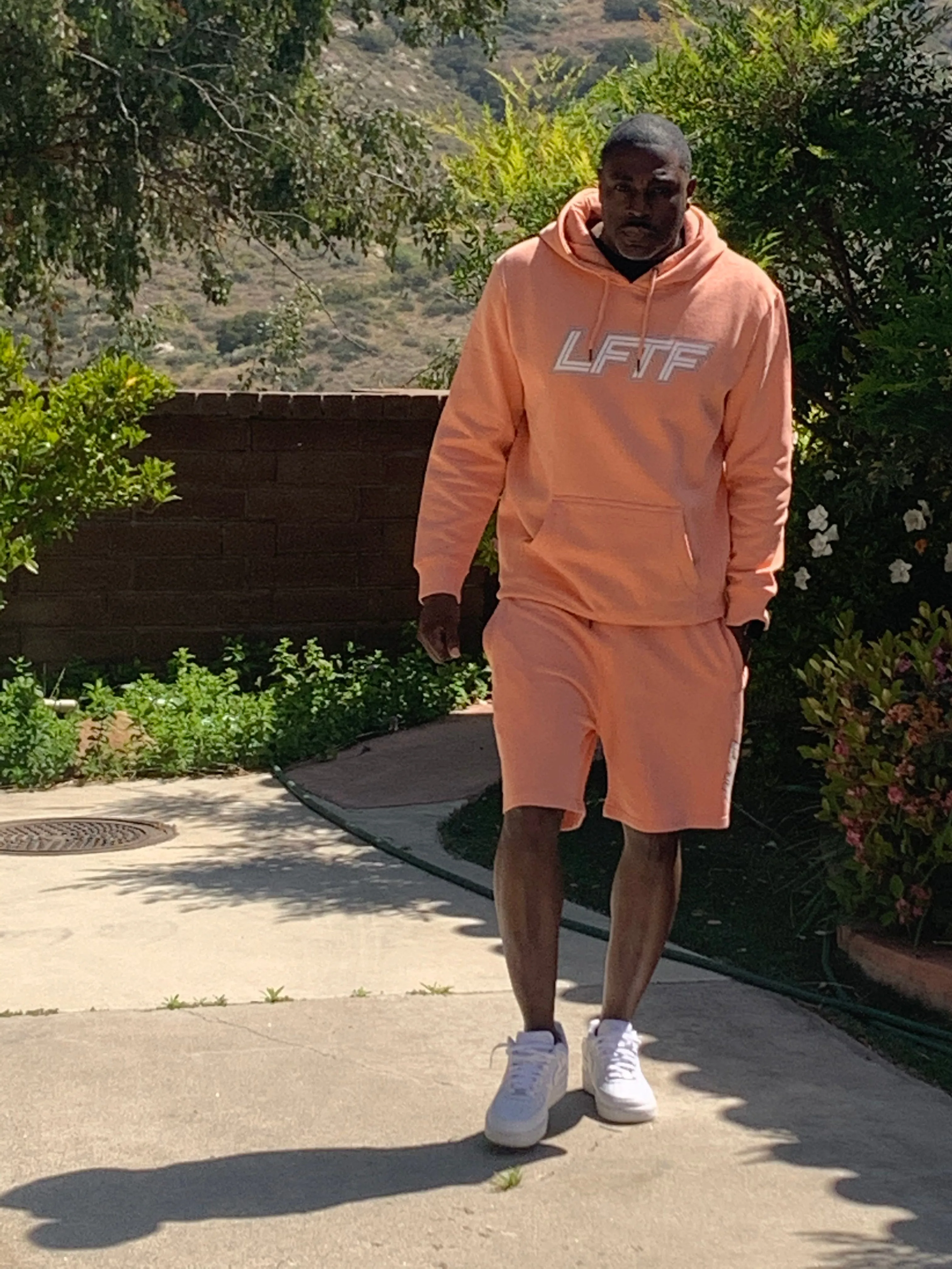 LFTF Embroidered Logo Hoodie Short Set