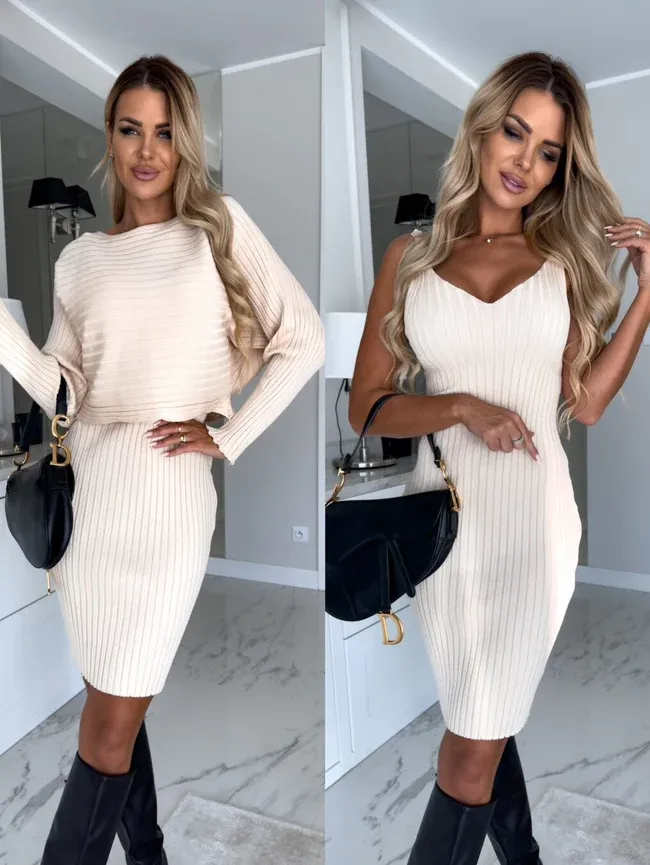 LINDA | ELEGANT SLEEVELESS DRESS SET