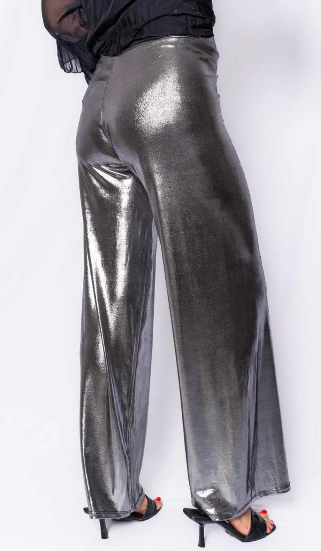 Liquido Silver Jersey Metalic Pants