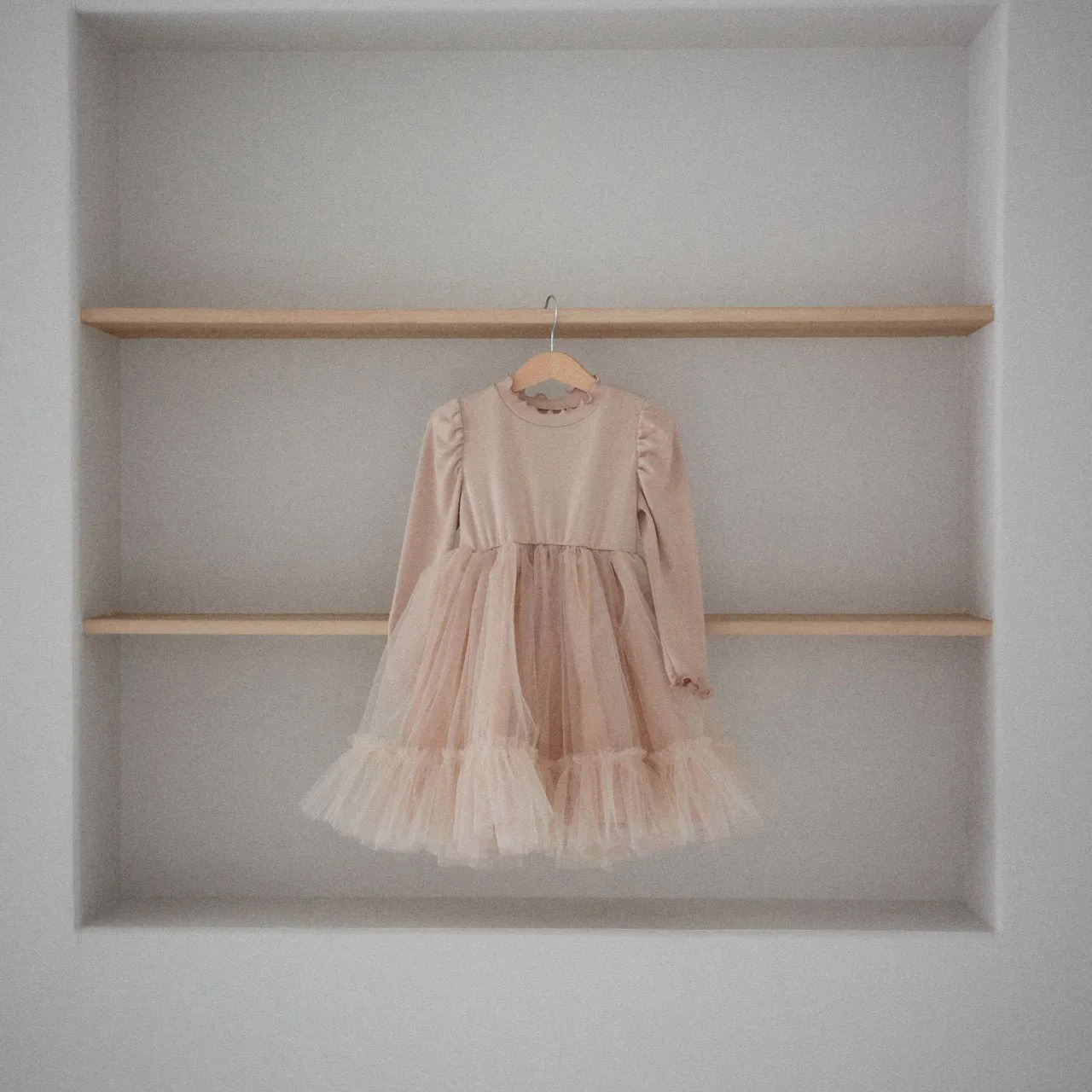 LOVE ME DRESS- BEIGE