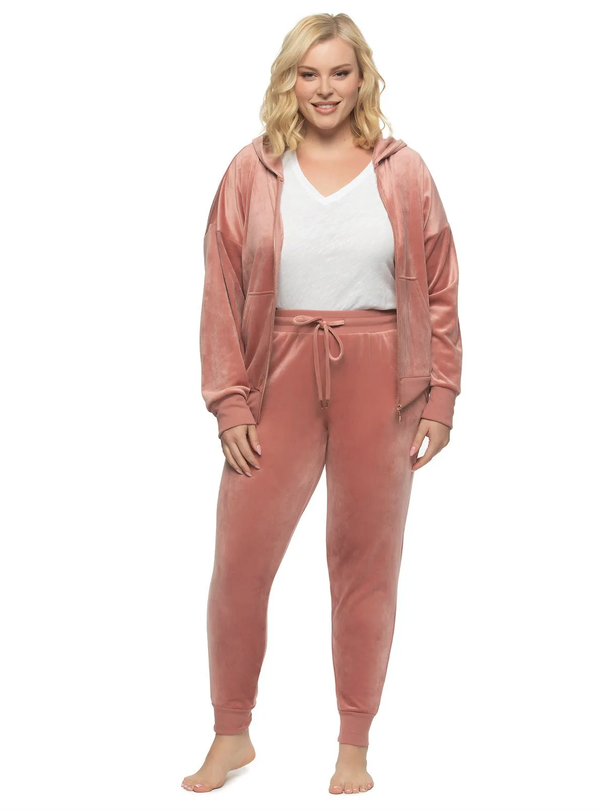 Luxe Velour Zip Hoodie Set
