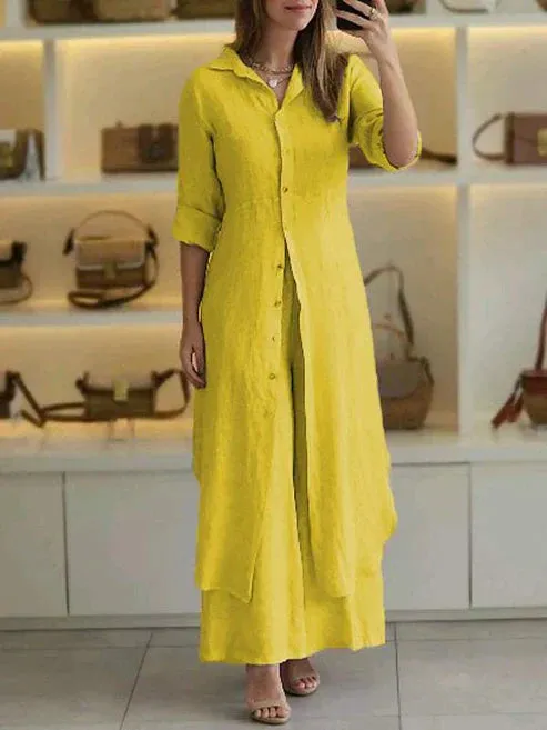 Luz® | Casual cotton and linen set