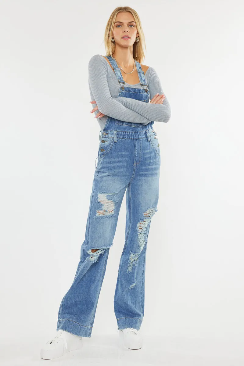 Malibu High Rise Wide Leg Overalls