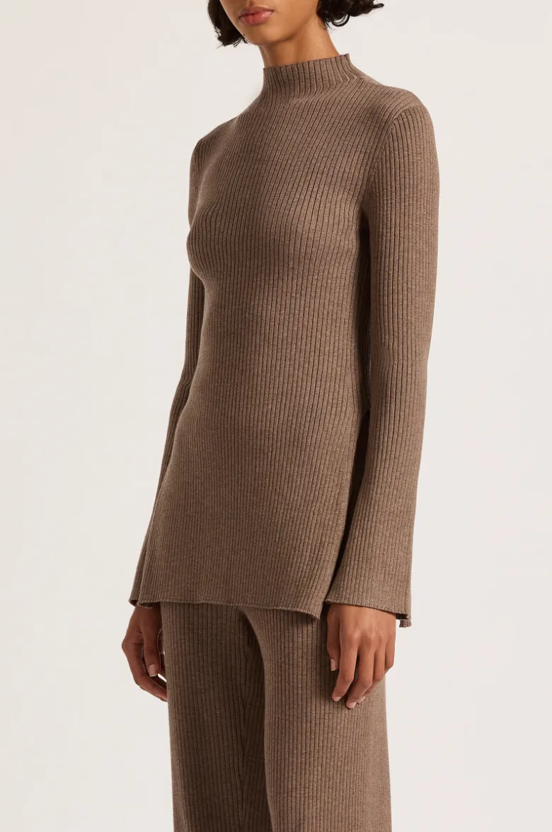 Malo Knit Tunic Mocha