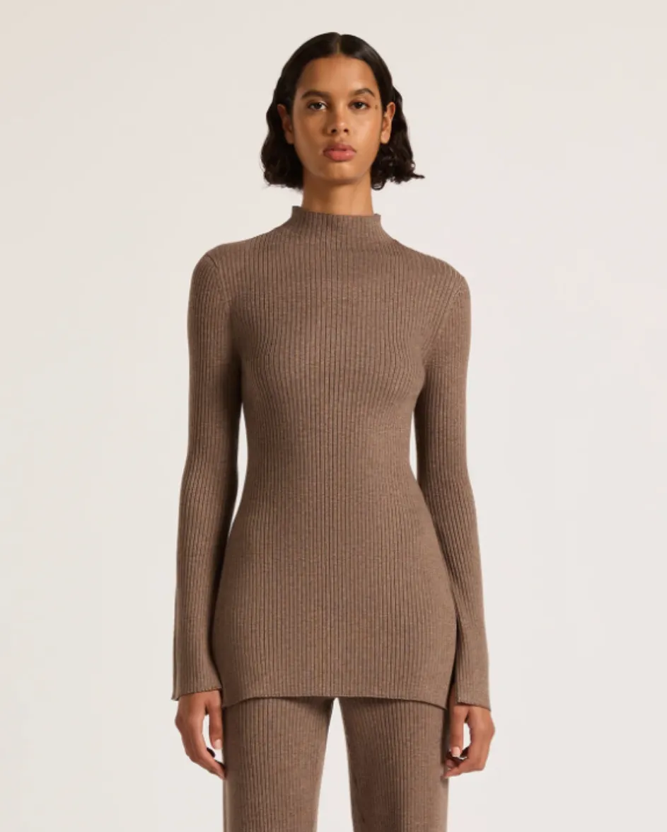 Malo Knit Tunic Mocha