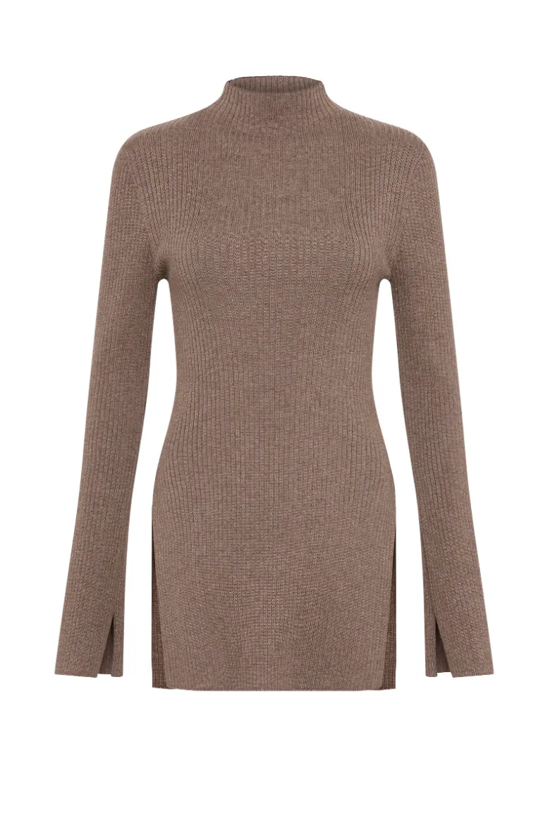 Malo Knit Tunic Mocha