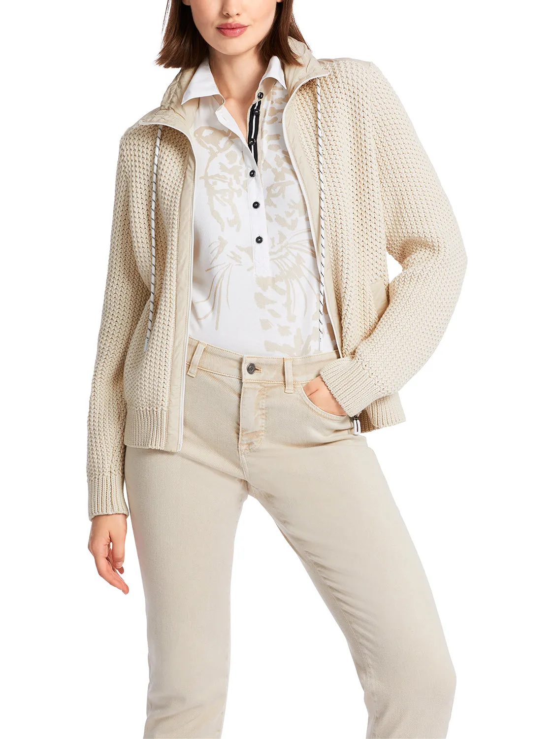 Marc Cain Sporty Cardigan Knitted In Germany WS 39.04 M02