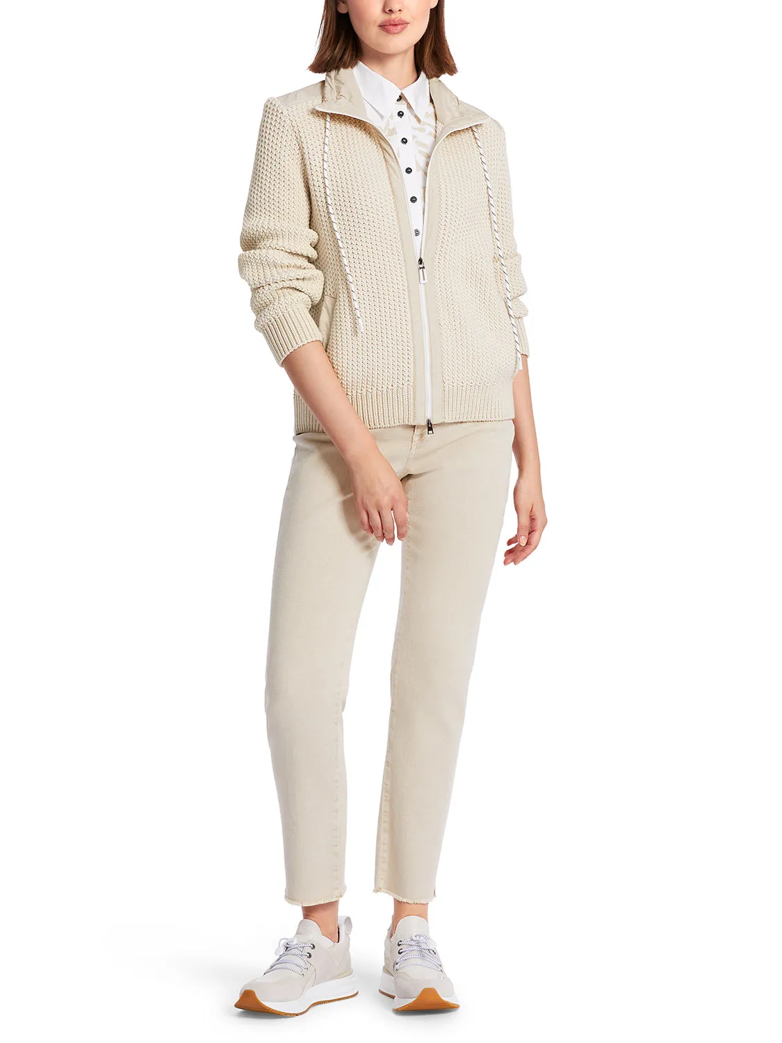 Marc Cain Sporty Cardigan Knitted In Germany WS 39.04 M02