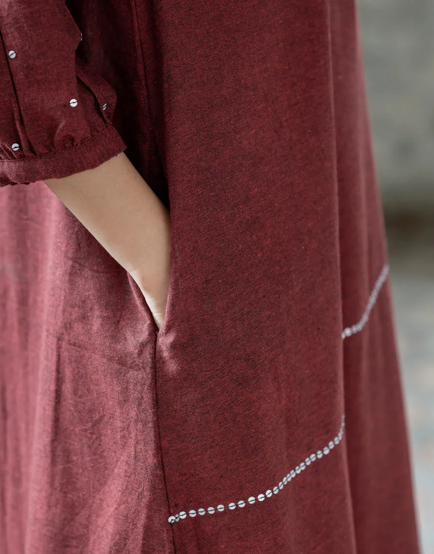 Maroon Sequins Dress