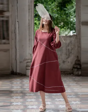 Maroon Sequins Dress
