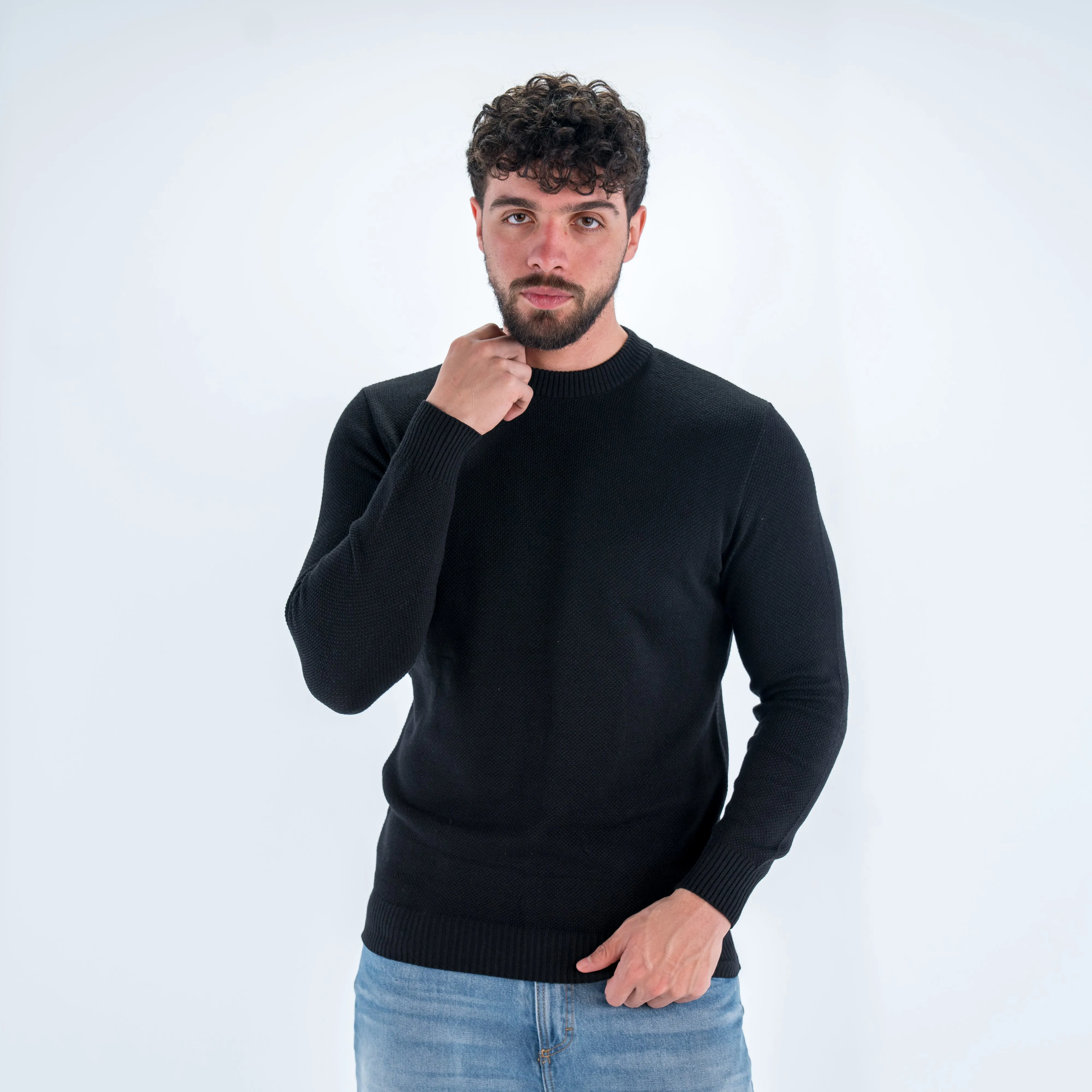 Men Honeycomb Pullover