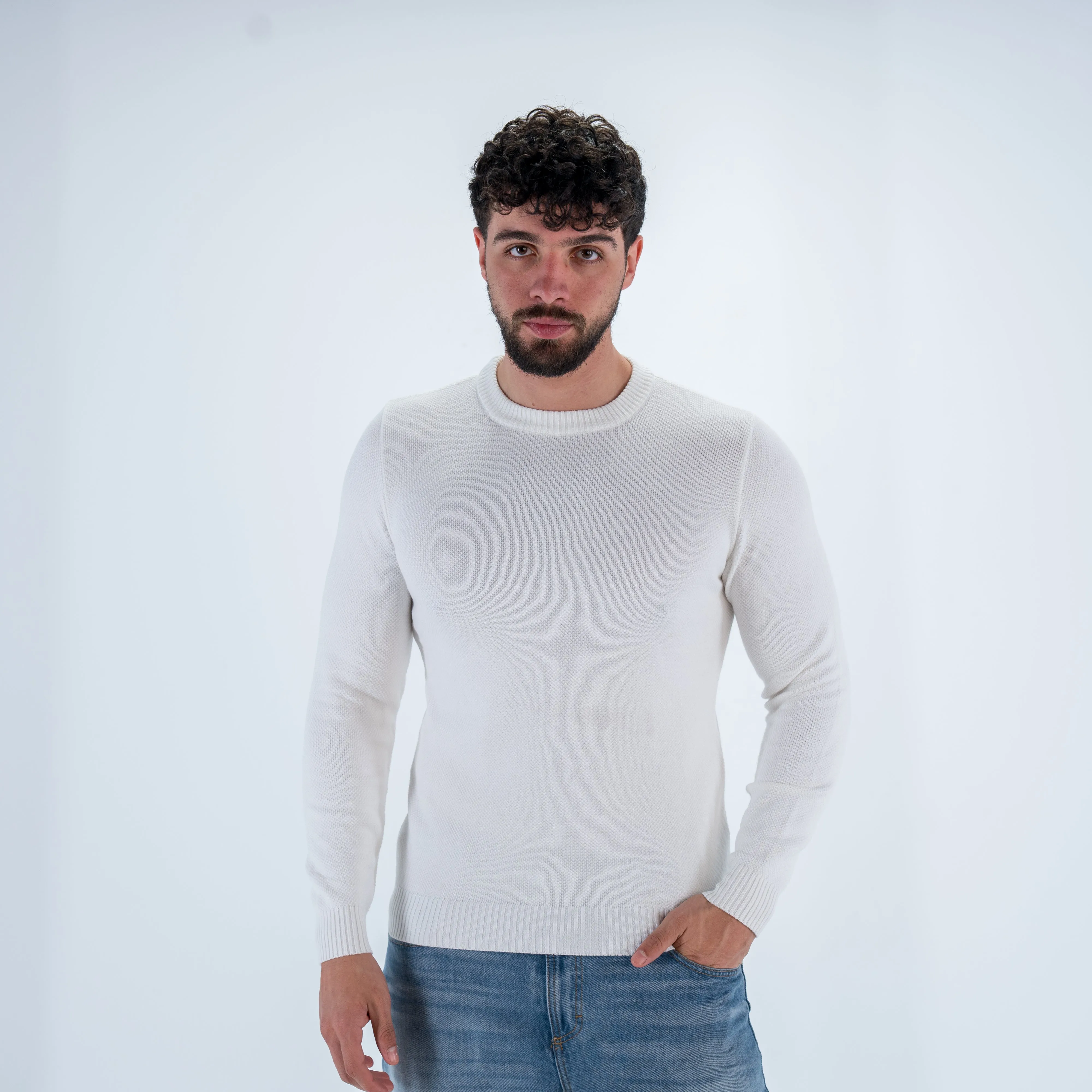 Men Honeycomb Pullover