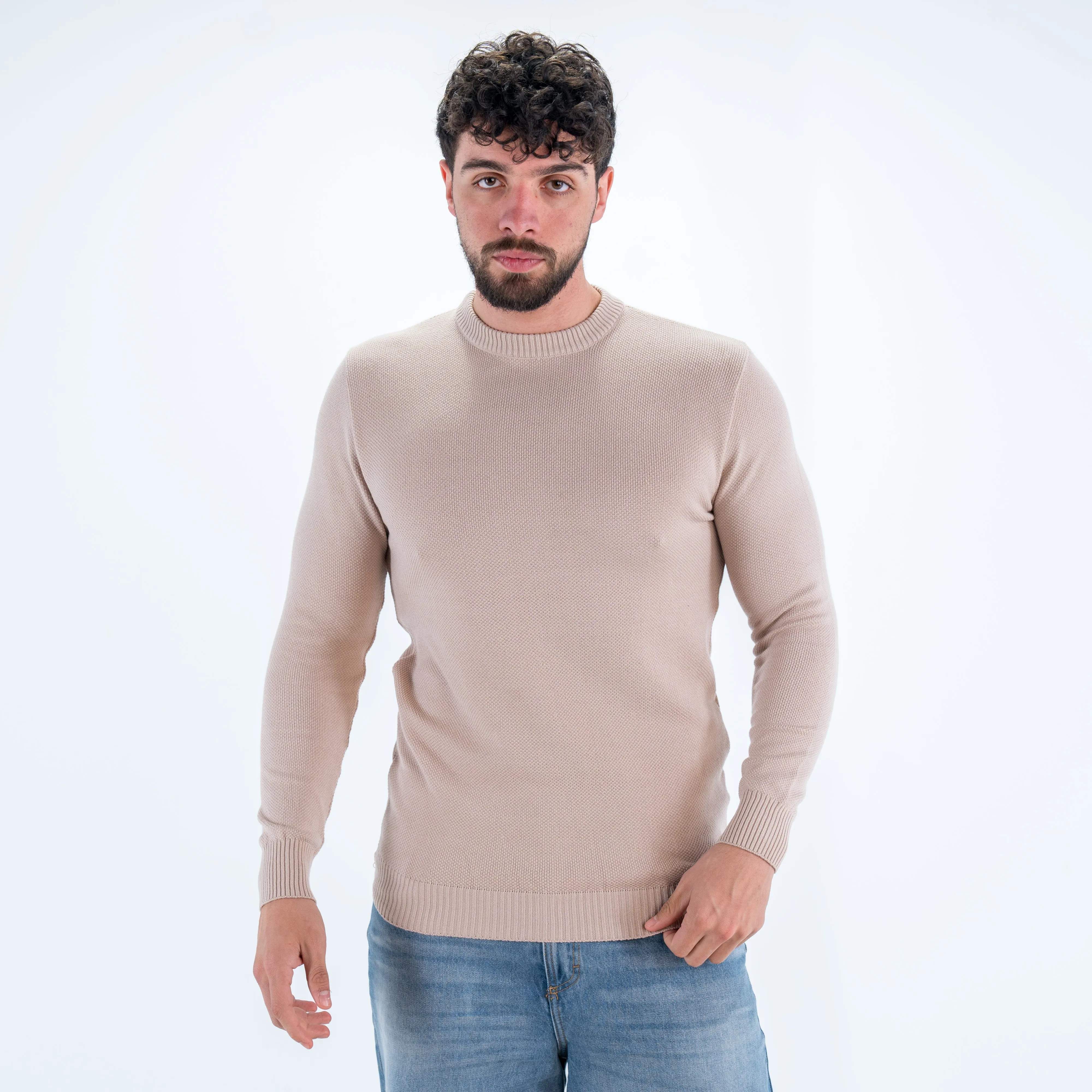 Men Honeycomb Pullover