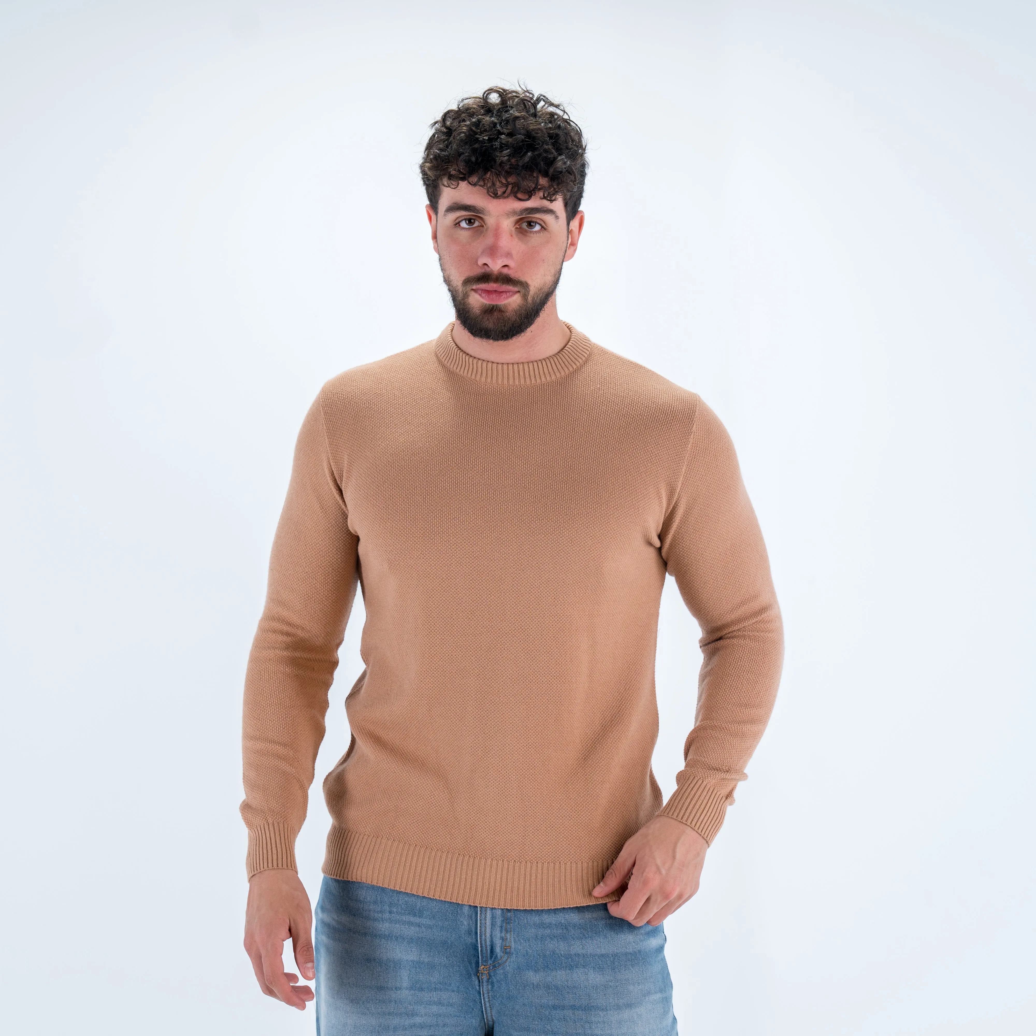 Men Honeycomb Pullover