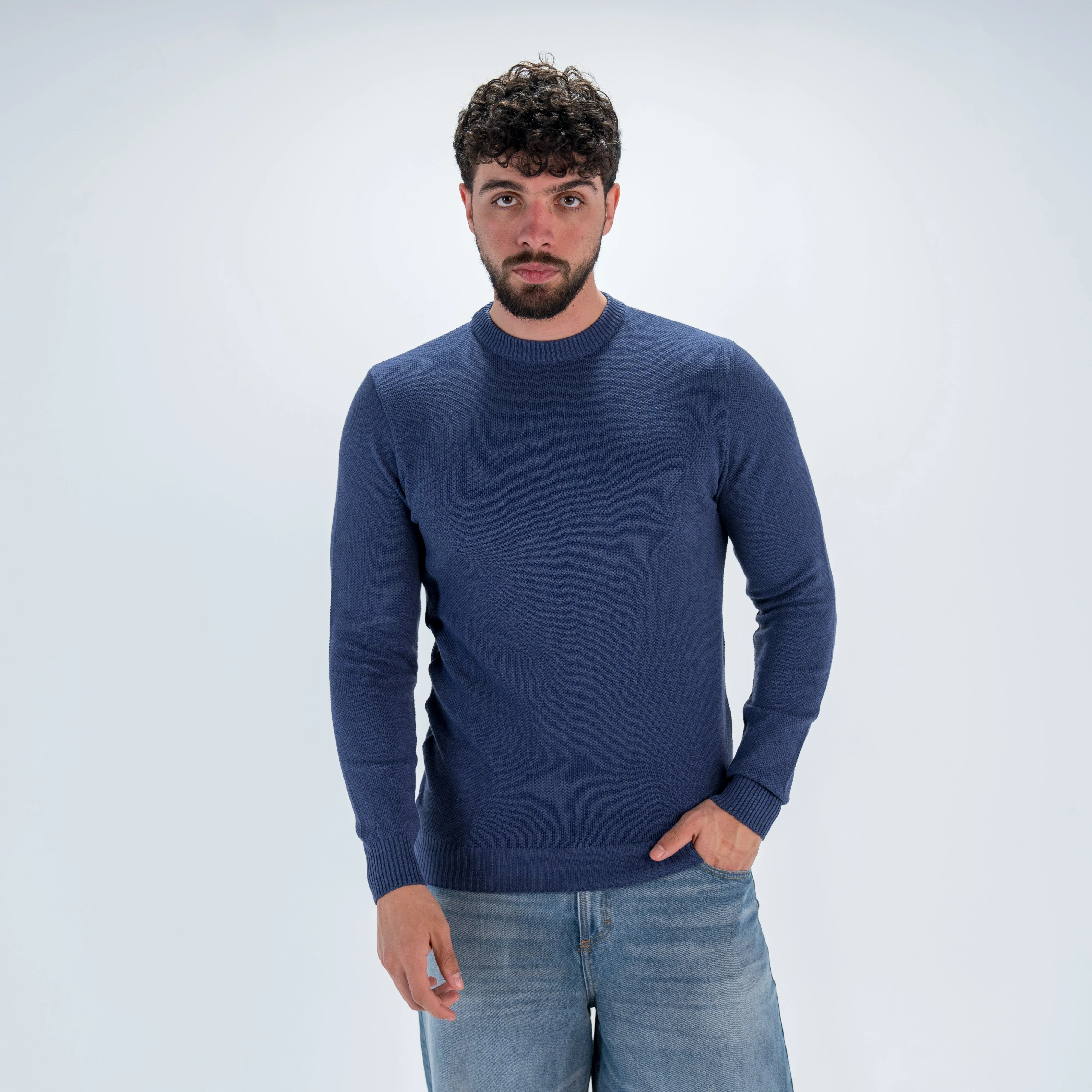 Men Honeycomb Pullover