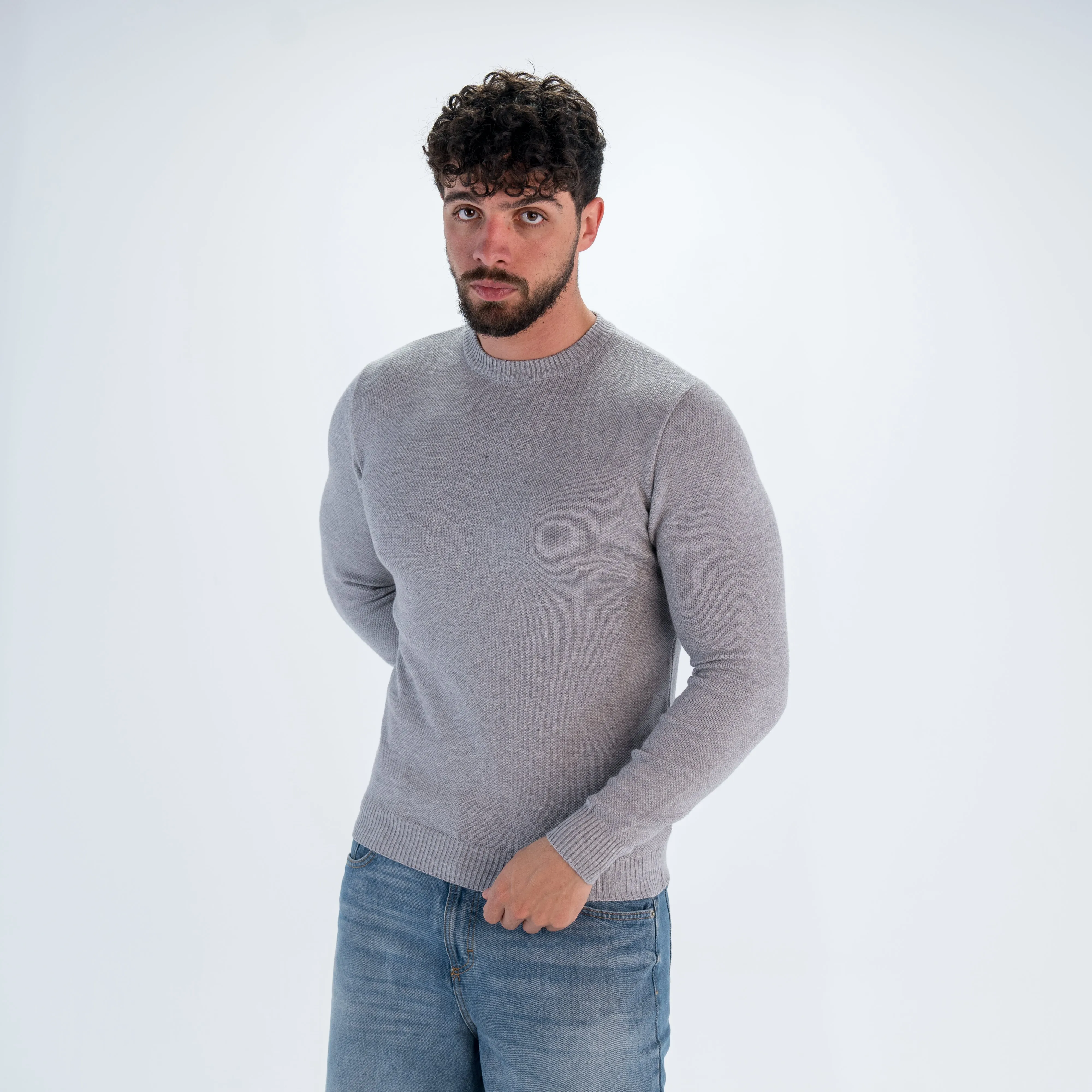 Men Honeycomb Pullover