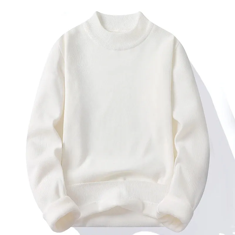 Men's Winter Velvet Pullover Sweater