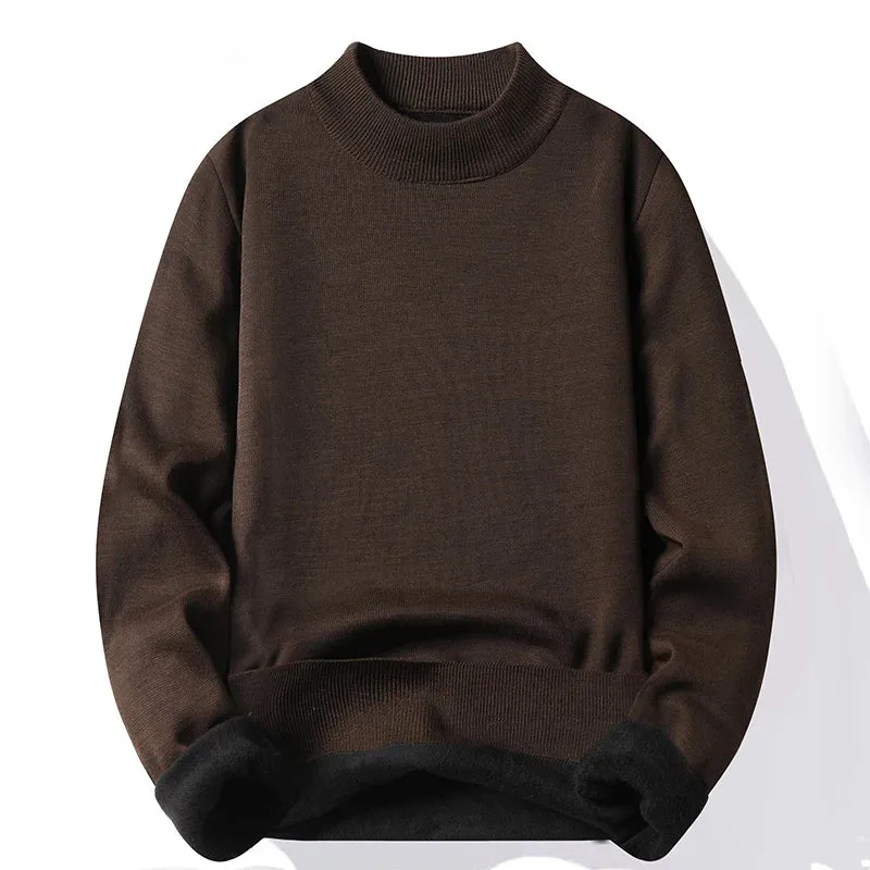 Men's Winter Velvet Pullover Sweater