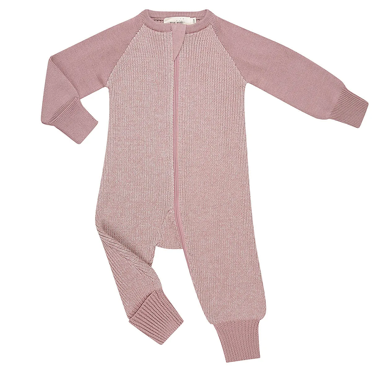Merino Knitted Baby Sleepsuit Lilac
