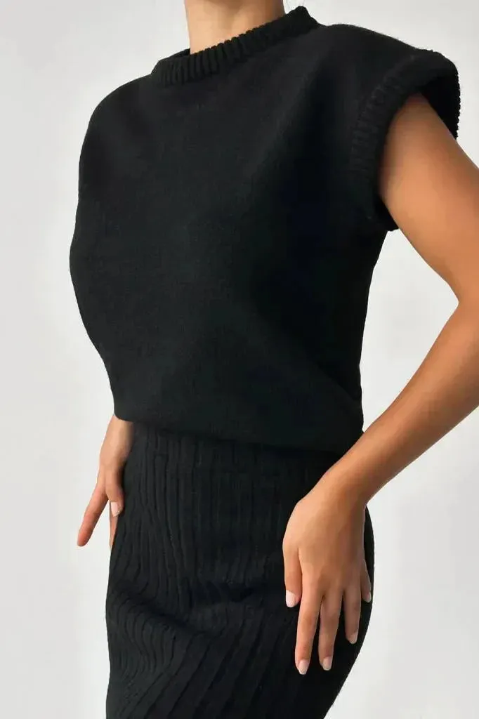 Mila Two-piece set: cardigan   knitted skirt