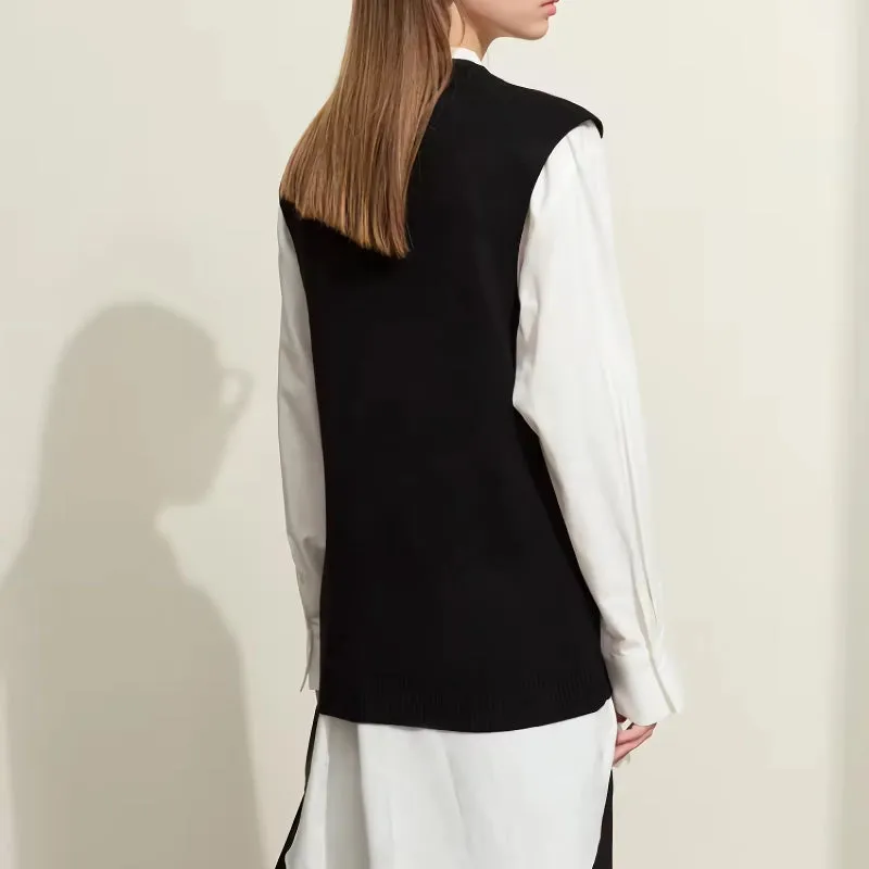 Minimalist Wool Knitted Vest