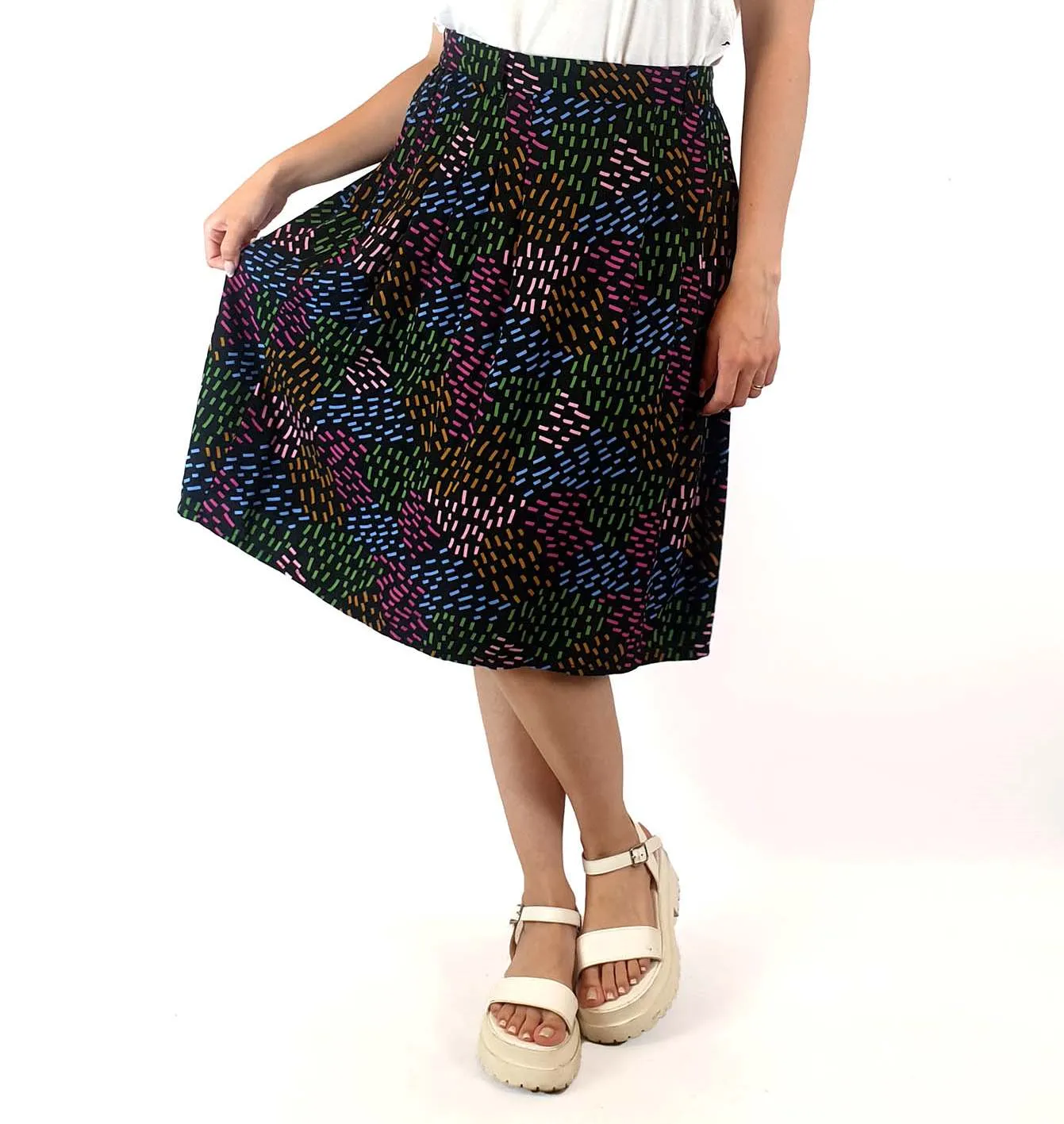 Miranda Murphy colourufl print skirt size S
