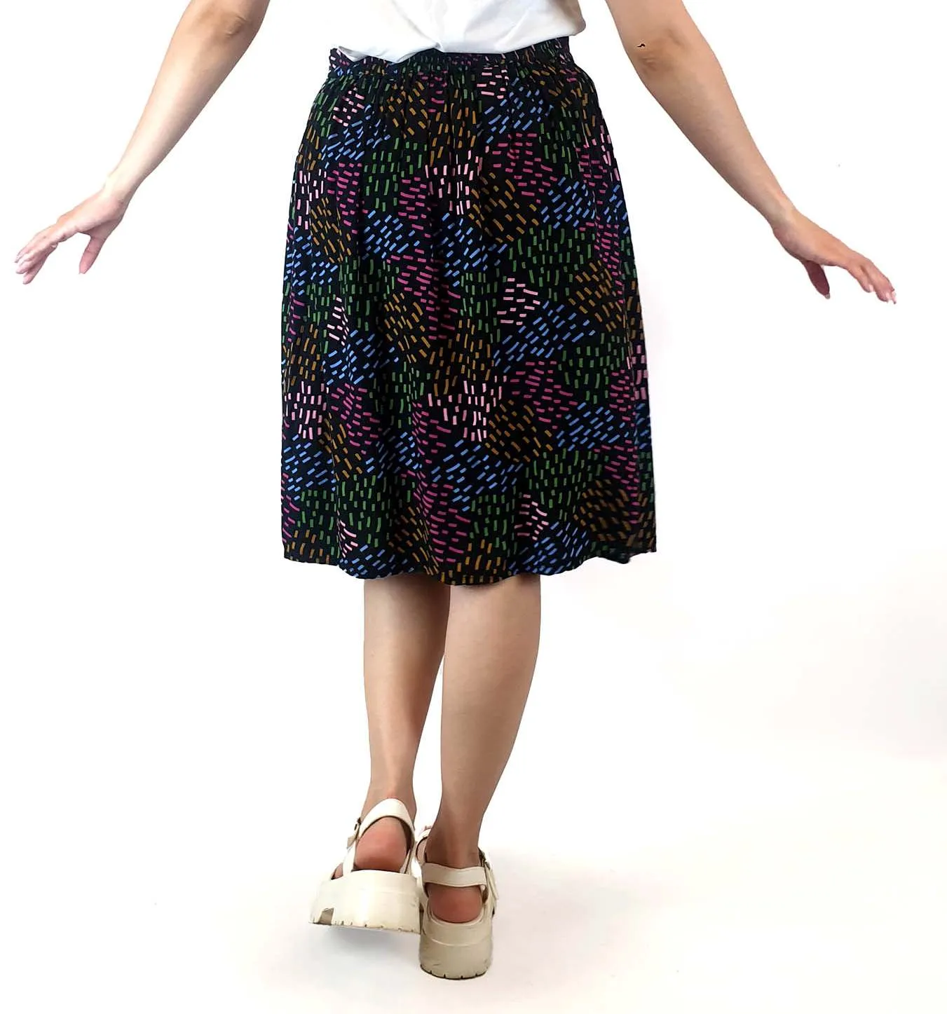 Miranda Murphy colourufl print skirt size S