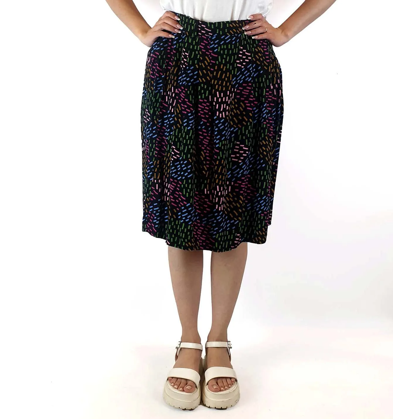 Miranda Murphy colourufl print skirt size S