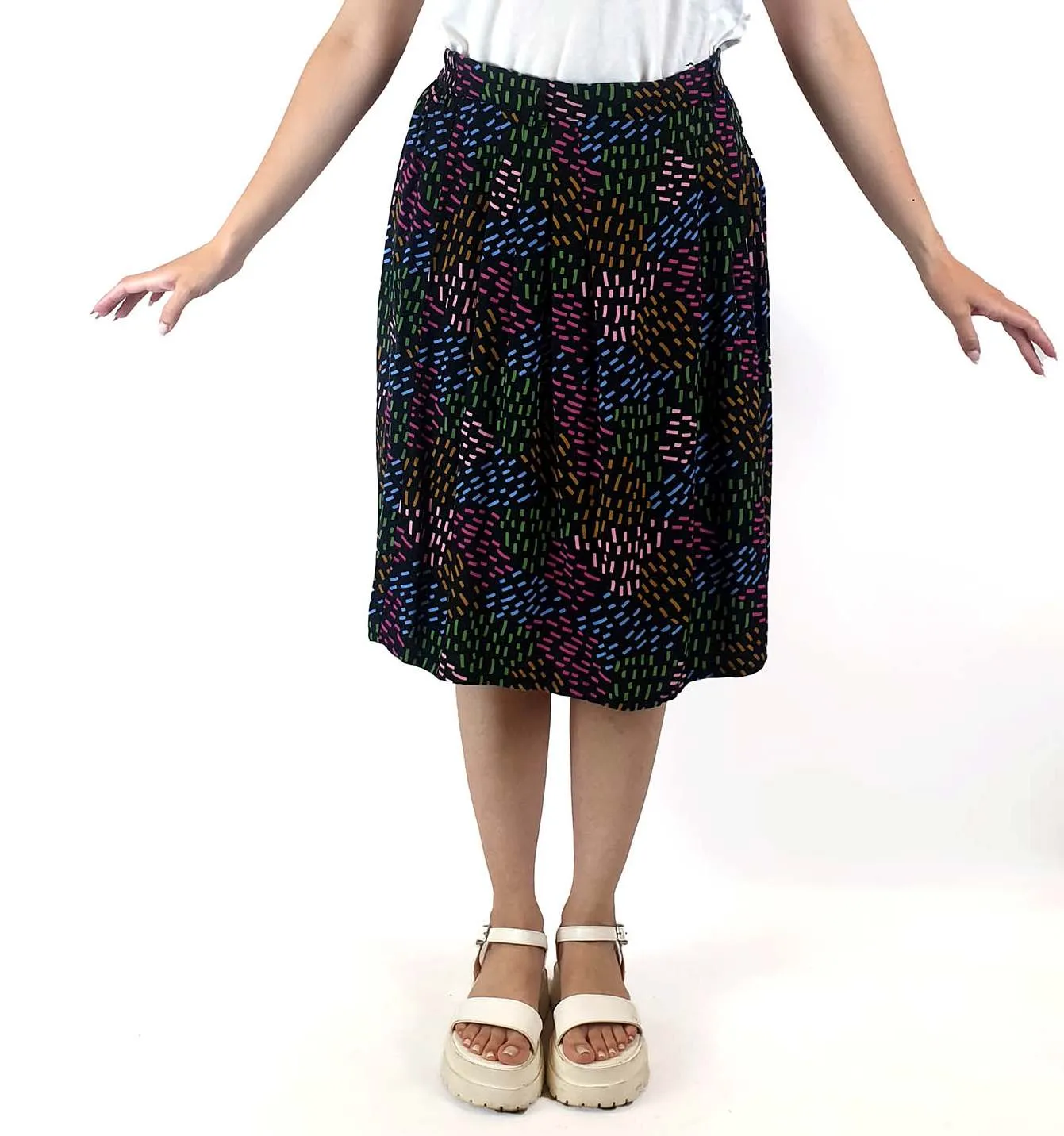 Miranda Murphy colourufl print skirt size S