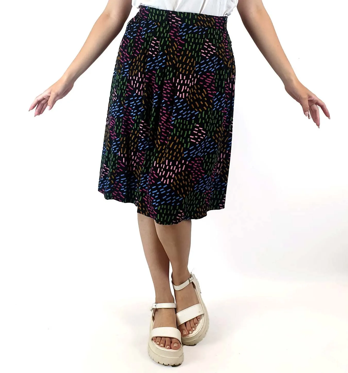Miranda Murphy colourufl print skirt size S
