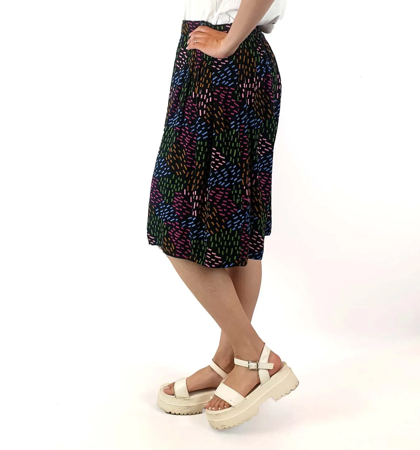 Miranda Murphy colourufl print skirt size S