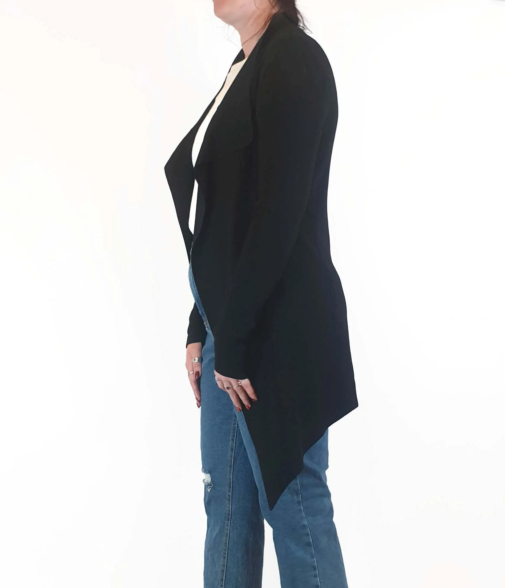 Mister Zimi black long knit cardigan size S/M