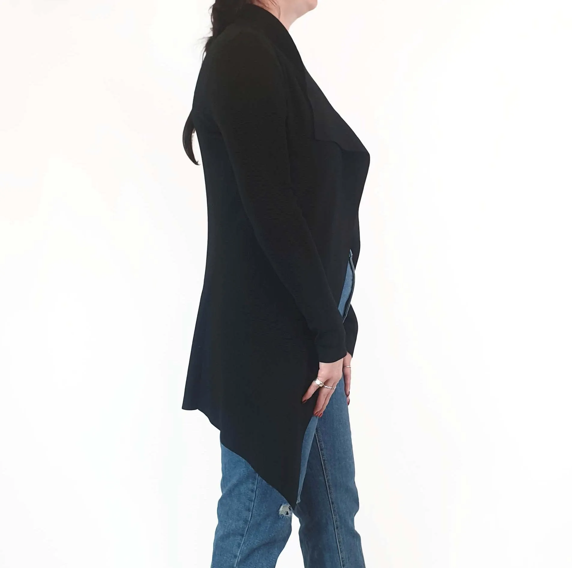 Mister Zimi black long knit cardigan size S/M