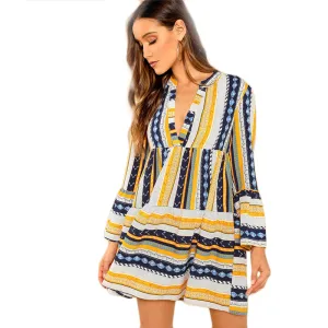 Multicolor Vacation Dress