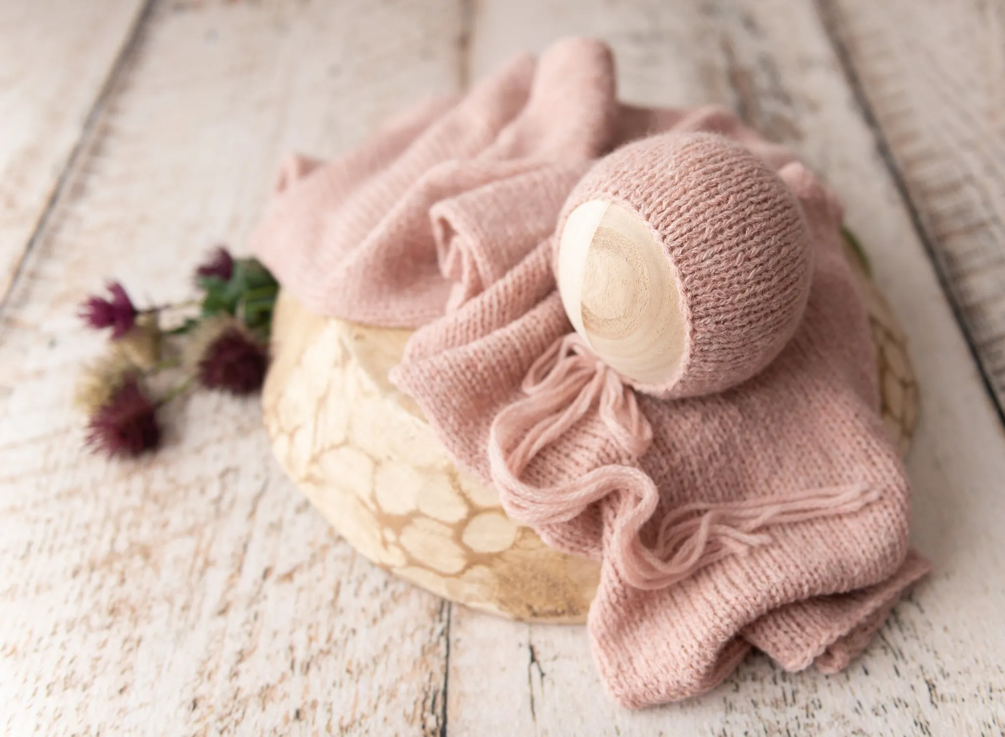 Newborn Taran Romper, Bonnet & 60" Wrap Sets