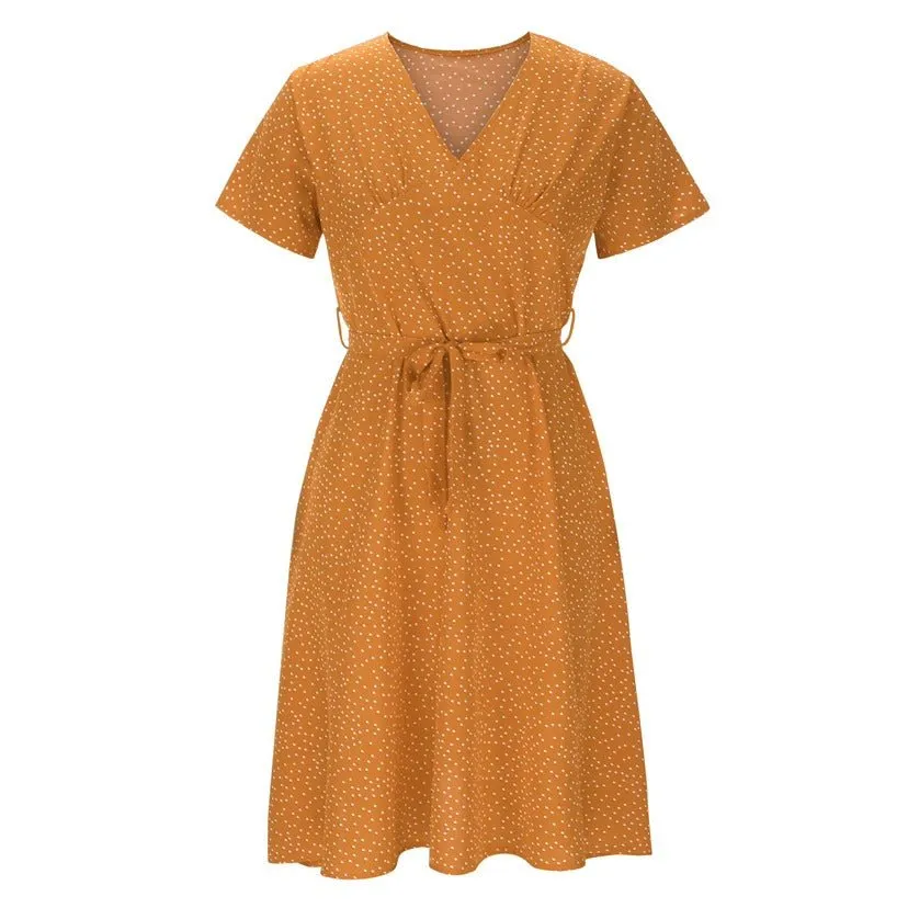 Nicolina - Timeless V Neck Woman's Dress