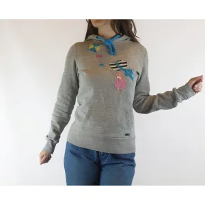 Nikki grey hoody jumper with cute kite flying kite front patttern size 8