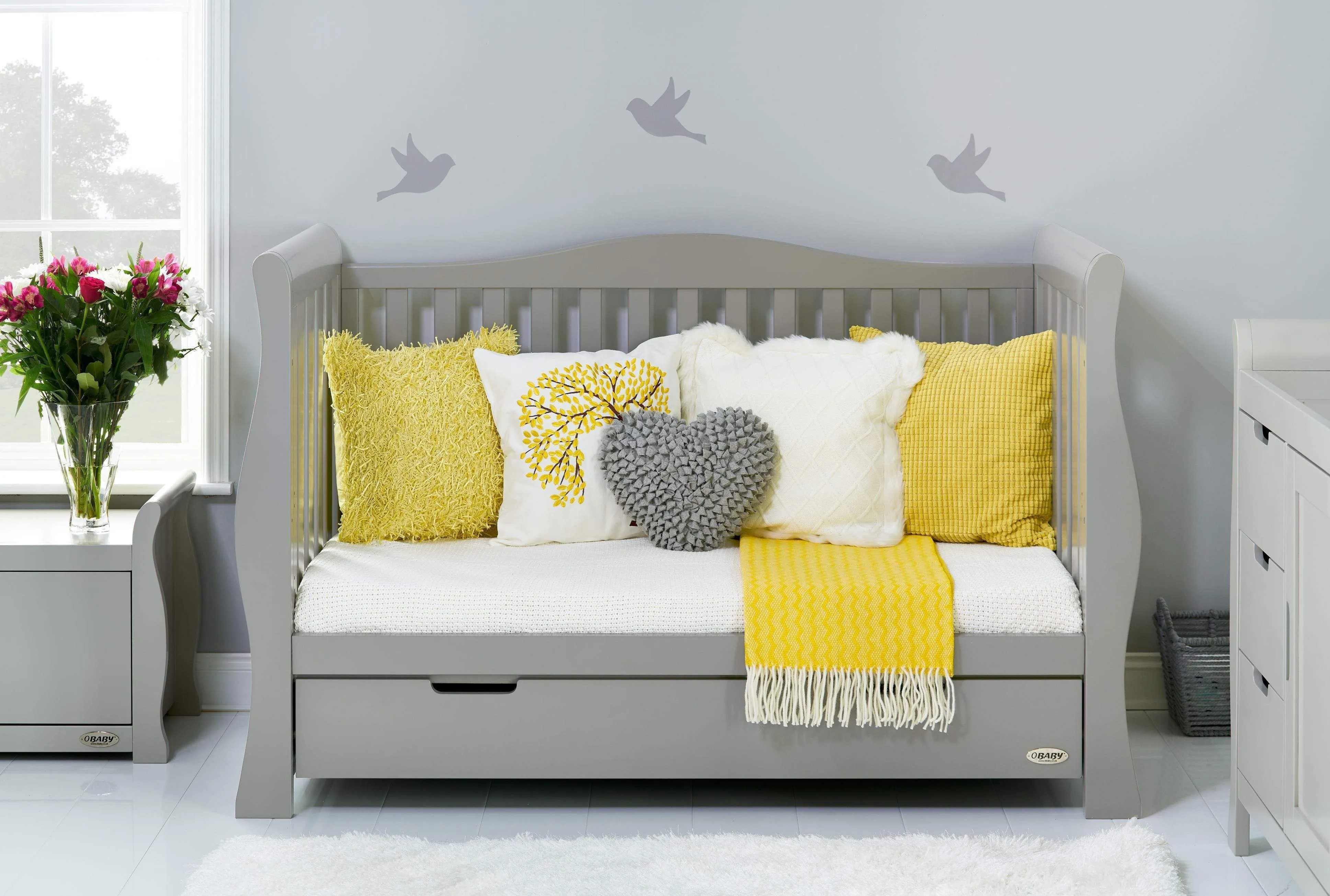 Obaby Stamford Luxe 7 Piece Room Set Warm Grey